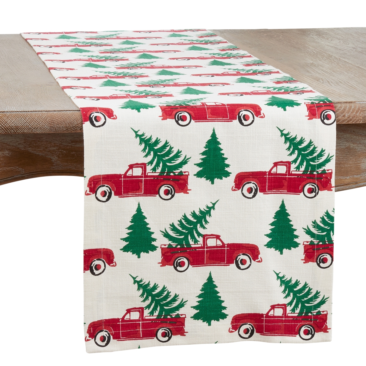 Picture of Saro Lifestyle 6082.M1490B Christmas Truck Table Runner