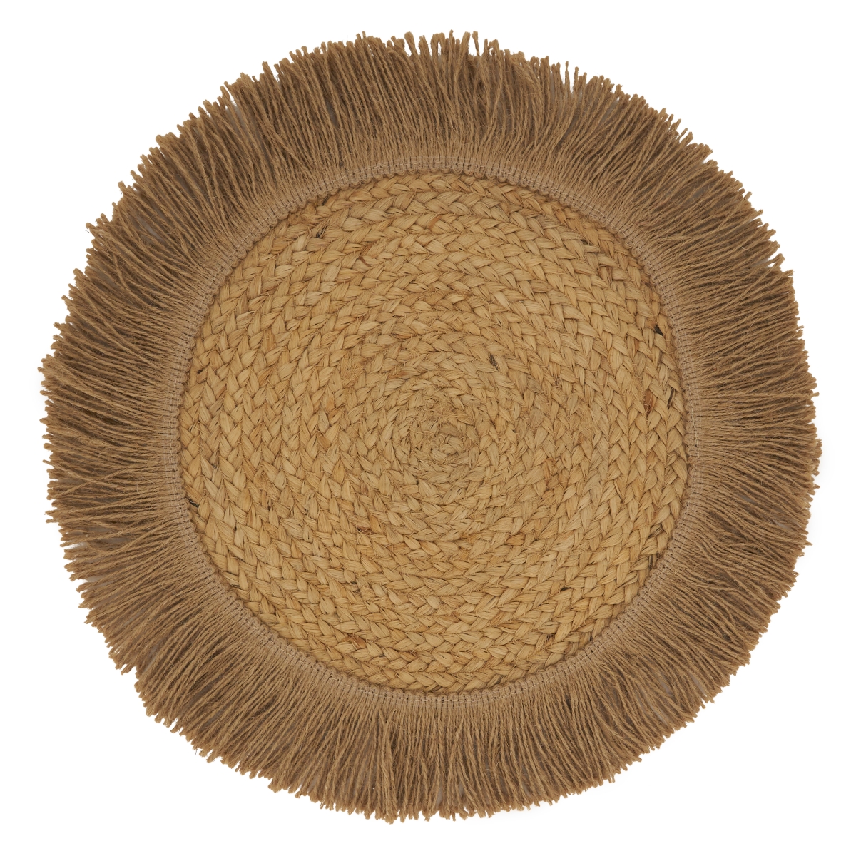 Picture of SARO Lifestyle 5708.N13R 13 in. Fringe Round Placemats, Set of 4