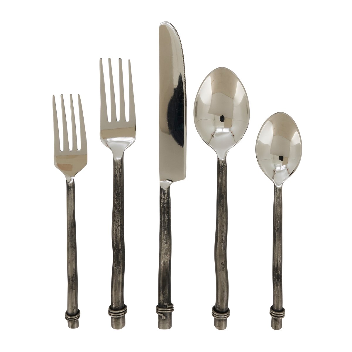 Picture of Saro Lifestyle SP335.S Curved Handle Stainless Steel Flatware - Set of 5