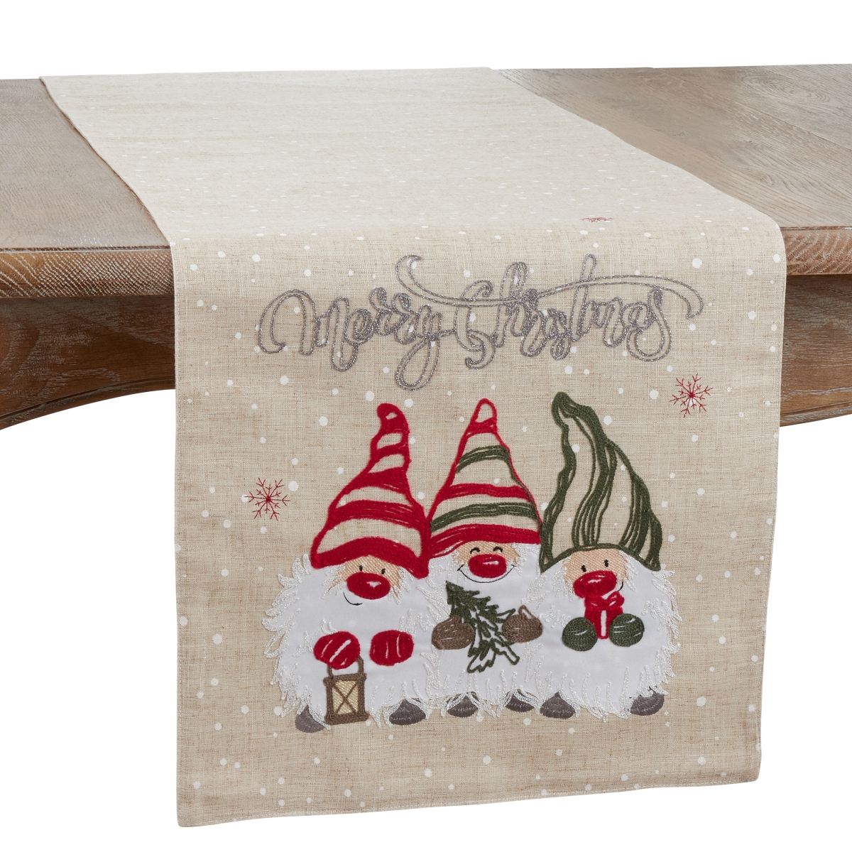 Picture of Saro Lifestyle 6902.N1670B 16 x 60 in. Oblong Gnomes Design Table Runner