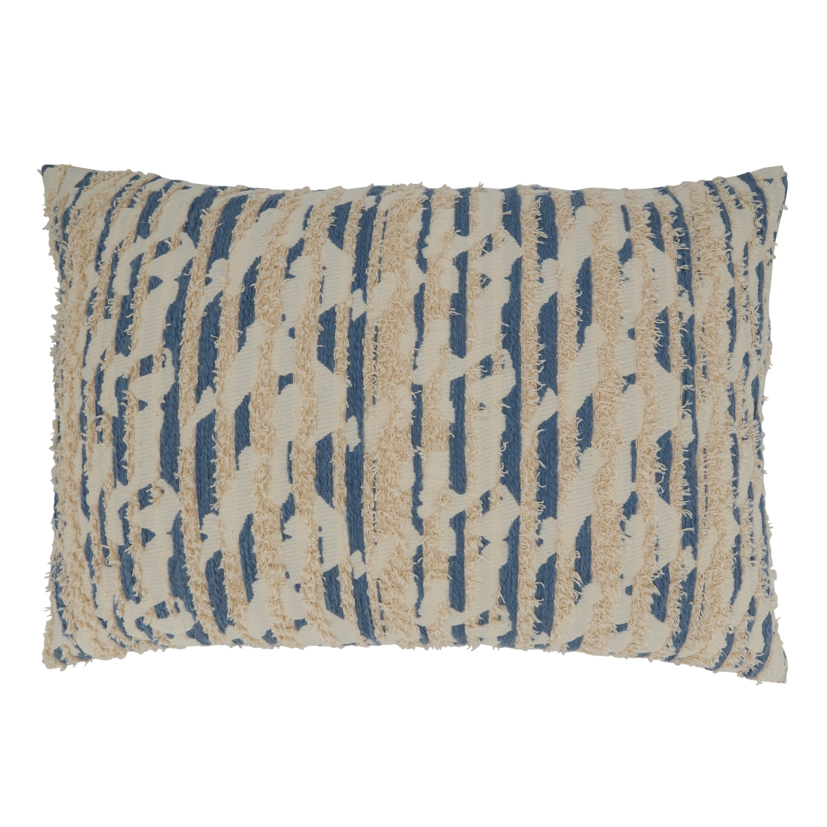 16 x 24 in. Textured Plus Printed Oblong Pillow Cover, Blue