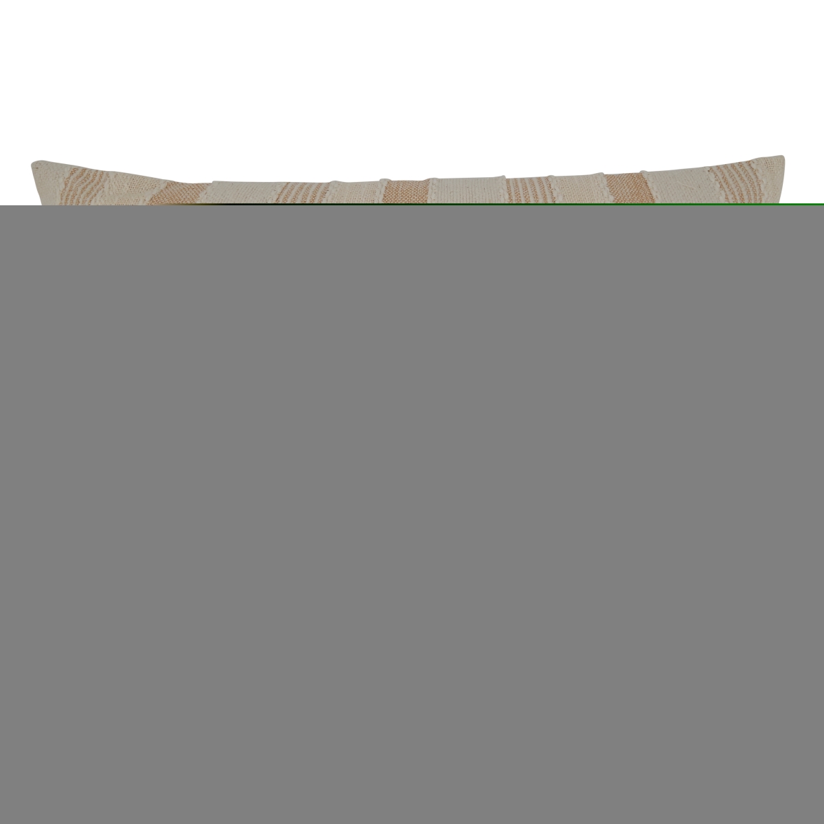 16 x 24 in. Striped Down Filled Oblong Pillow, Ivory