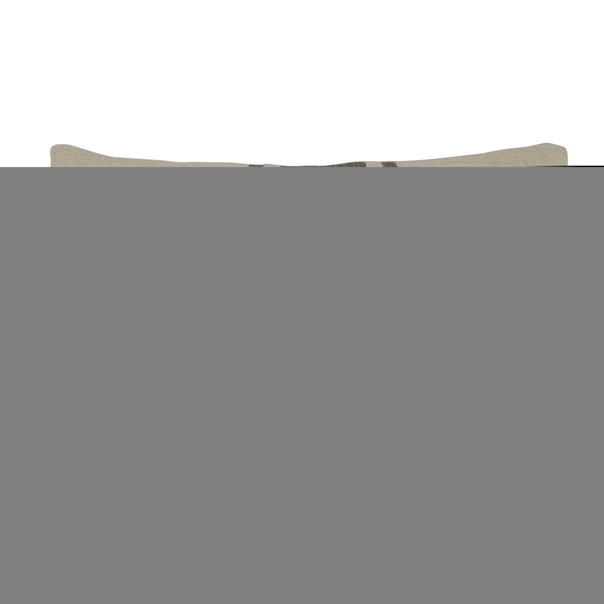 20 in. Striped Tassel Square Down Filled Pillow, Grey