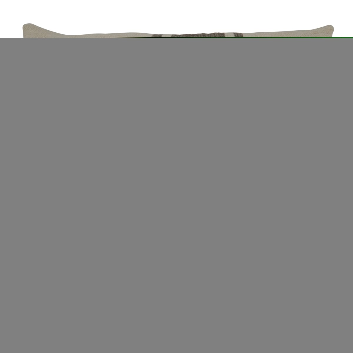 20 in. Striped Tassel Square Poly-Filled Pillow, Grey
