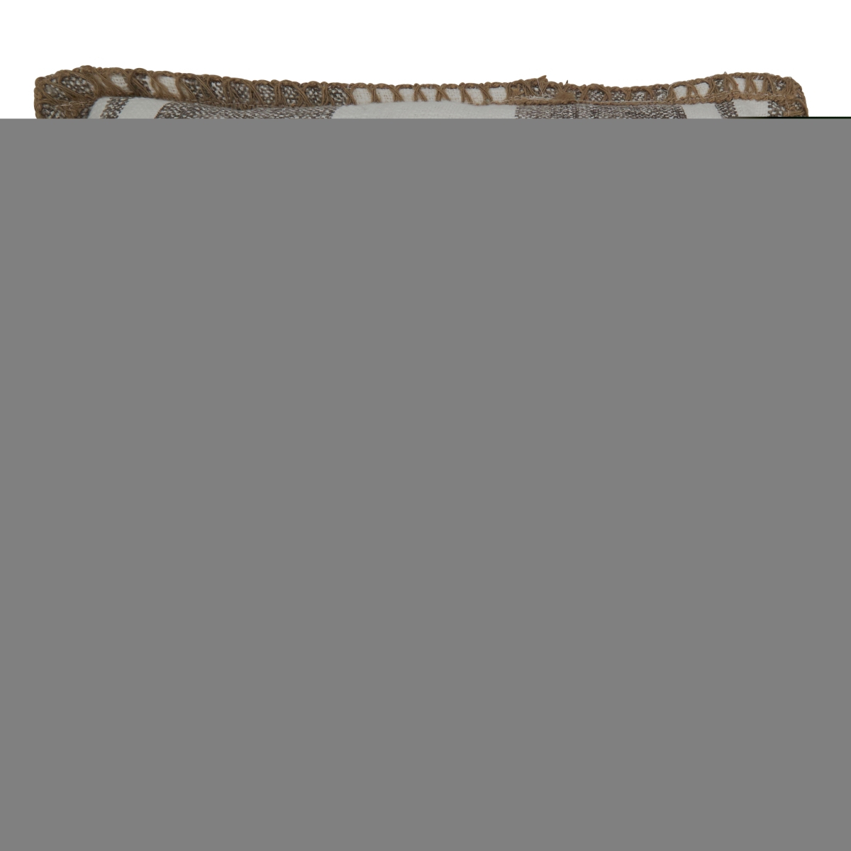 18 in. Striped Whipstitch Square Poly-Filled Pillow, Grey
