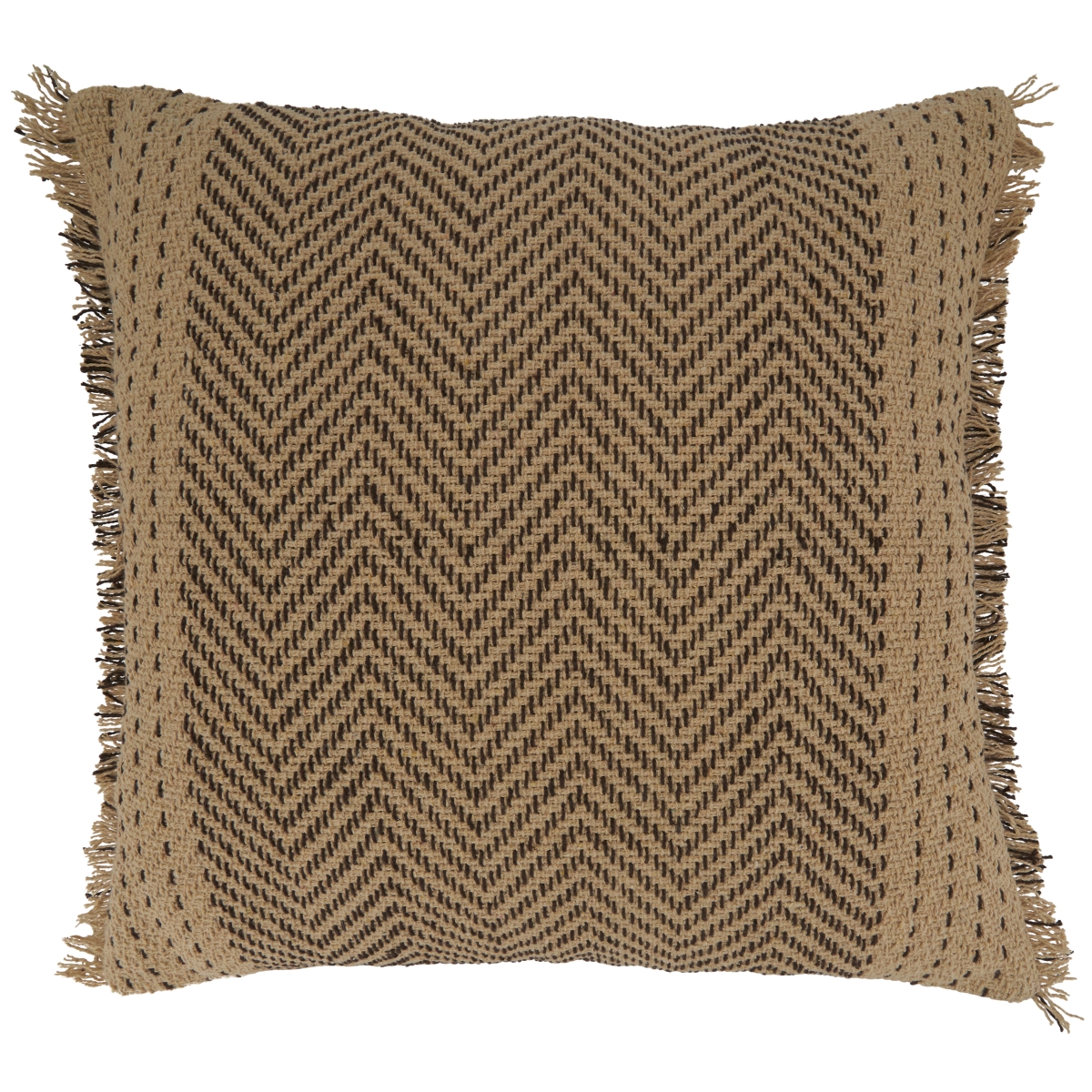2 x 2 in. Kantha Stitch Down Filled Oblong Pillow, Natural
