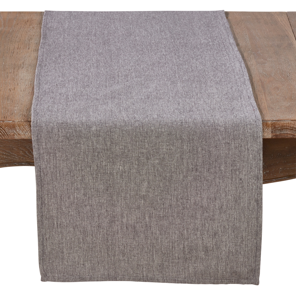 16 x 72 in. Rectangle Cotton Table Runner in Solid Grey - Gray