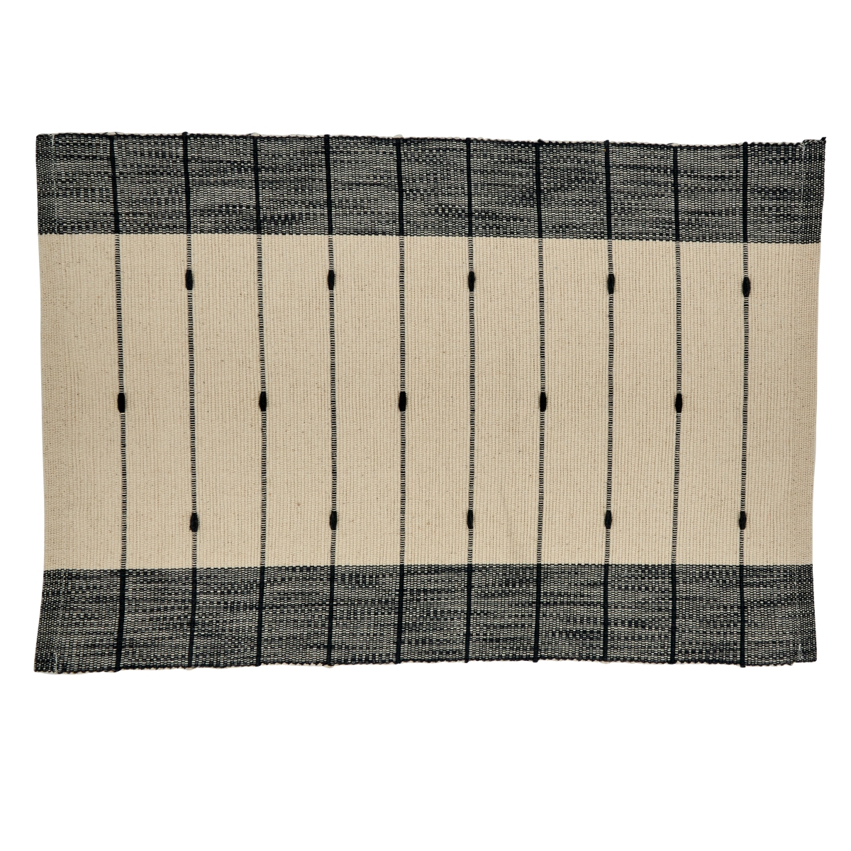 Picture of Saro Lifestyle 5301.BW1420B 14 x 20 in. Stripe Oblong Placemat, Black & White - Set of 4