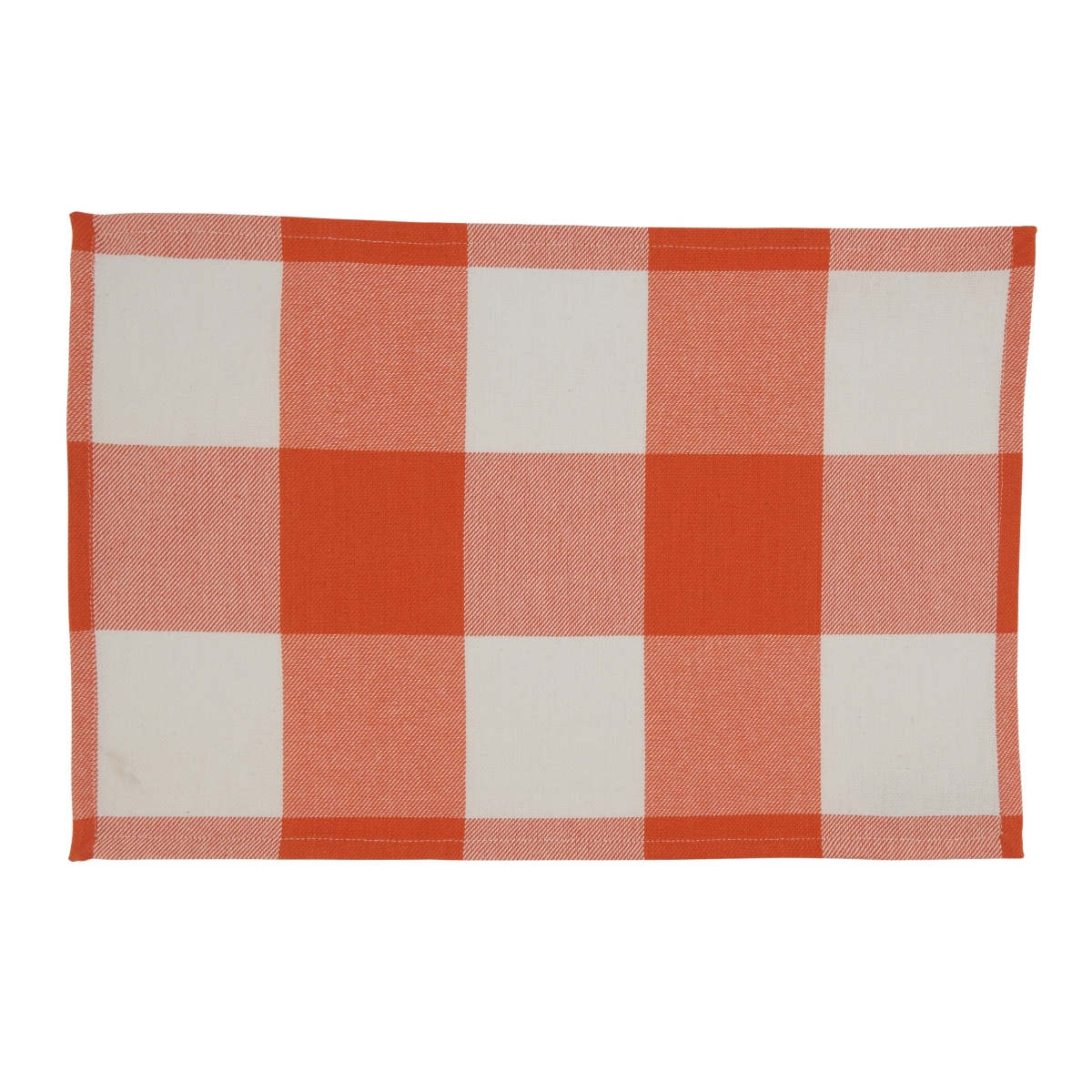 Picture of Saro Lifestyle 5340.OR1420B 14 x 20 in. Buffalo Plaid Oblong Placemat, Orange - Set of 4