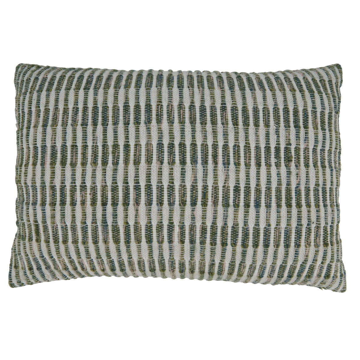 16 x 24 in. Woven Line Down Filled Oblong Pillow, Green