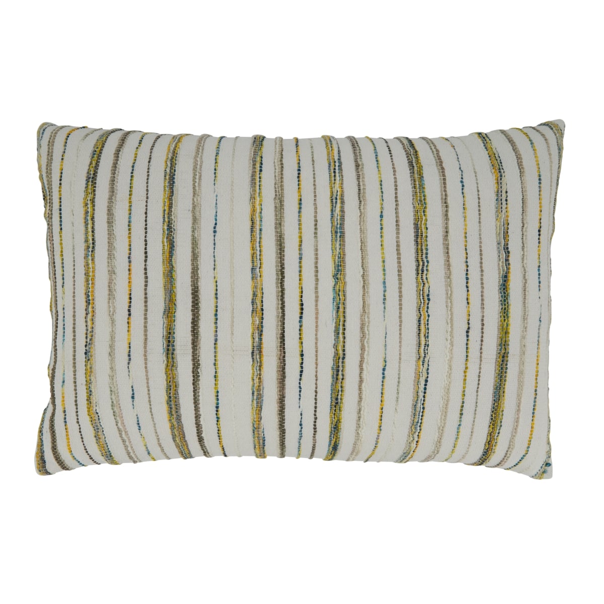 259.M1624BD 16 x 24 in. Striped Down Filled Oblong Pillow, Multi Color