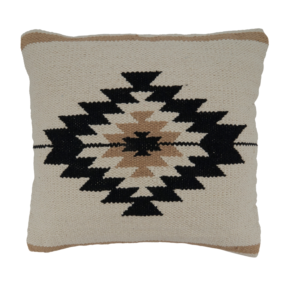 18 in. Kilim Throw Pillow with Poly Filling, Natural