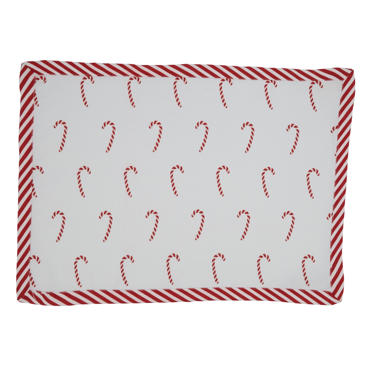 Picture of Saro Lifestyle 2198.R1420B 14 x 20 in. Candy Cane Placemats, Red - Set of 4