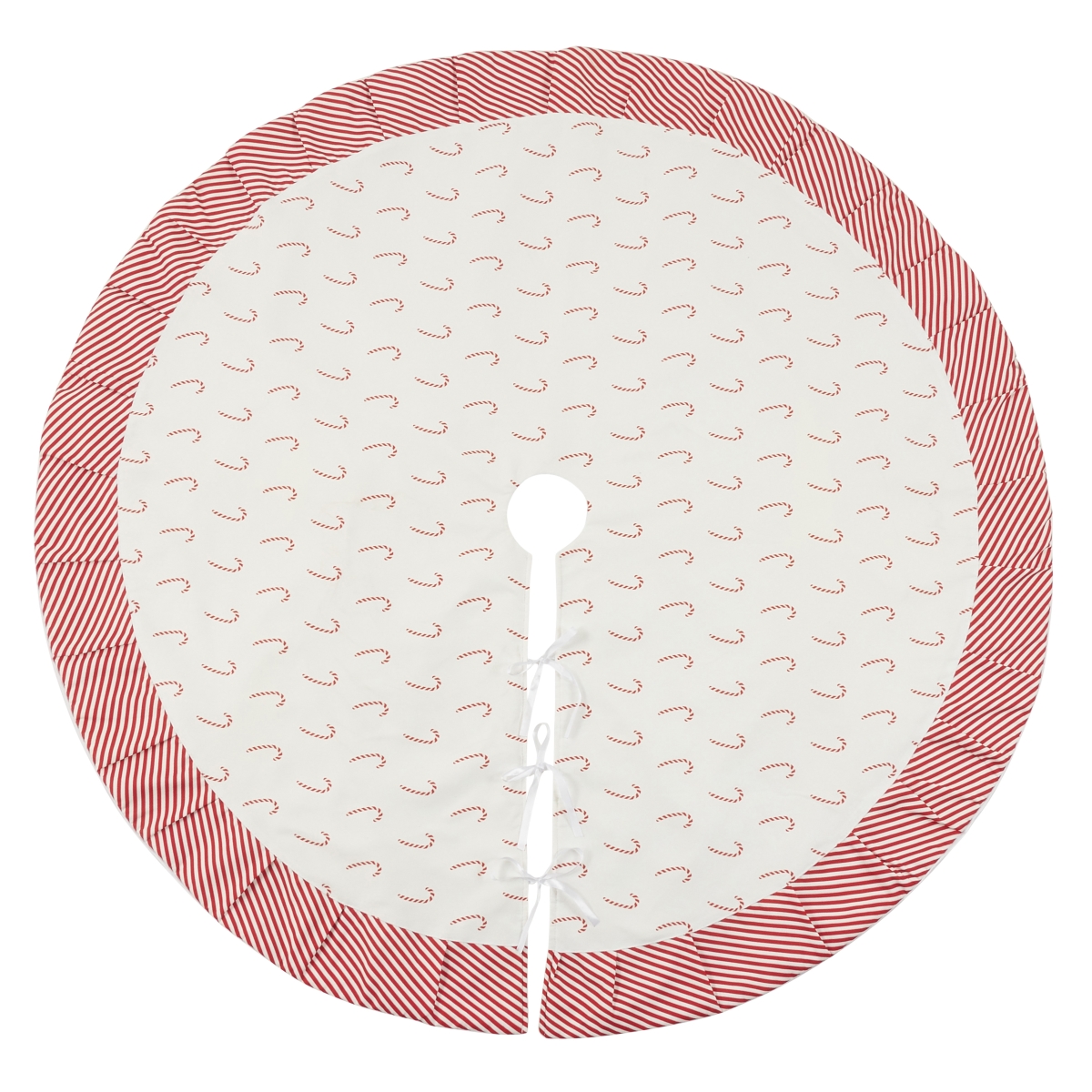 72 in. Candy Cane Tree Skirt, Red