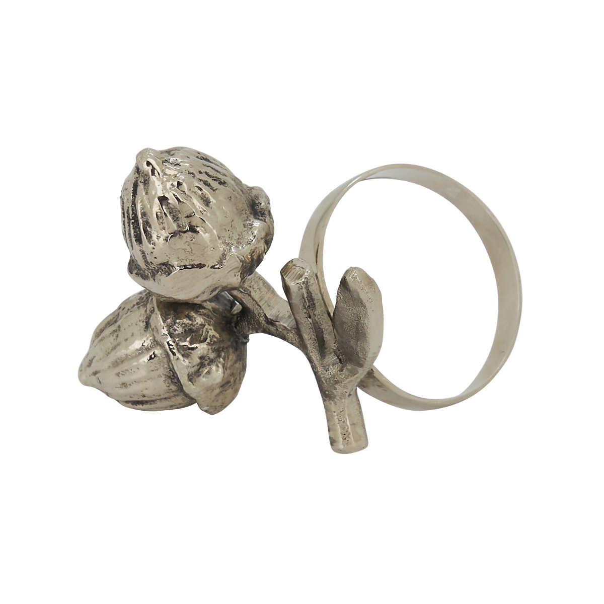 Picture of Saro Lifestyle NR352.S Acorn Napkin Rings, Silver - Set of 4