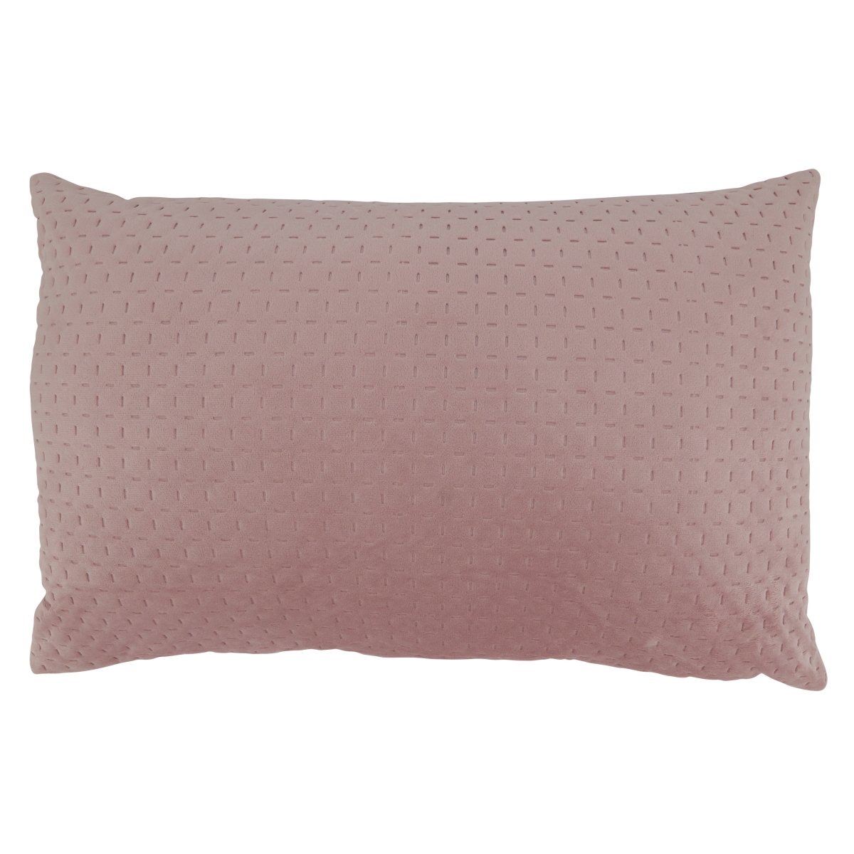 14 x 20 in. Pinsonic Velvet Poly-Fillied Throw Pillow, Blush