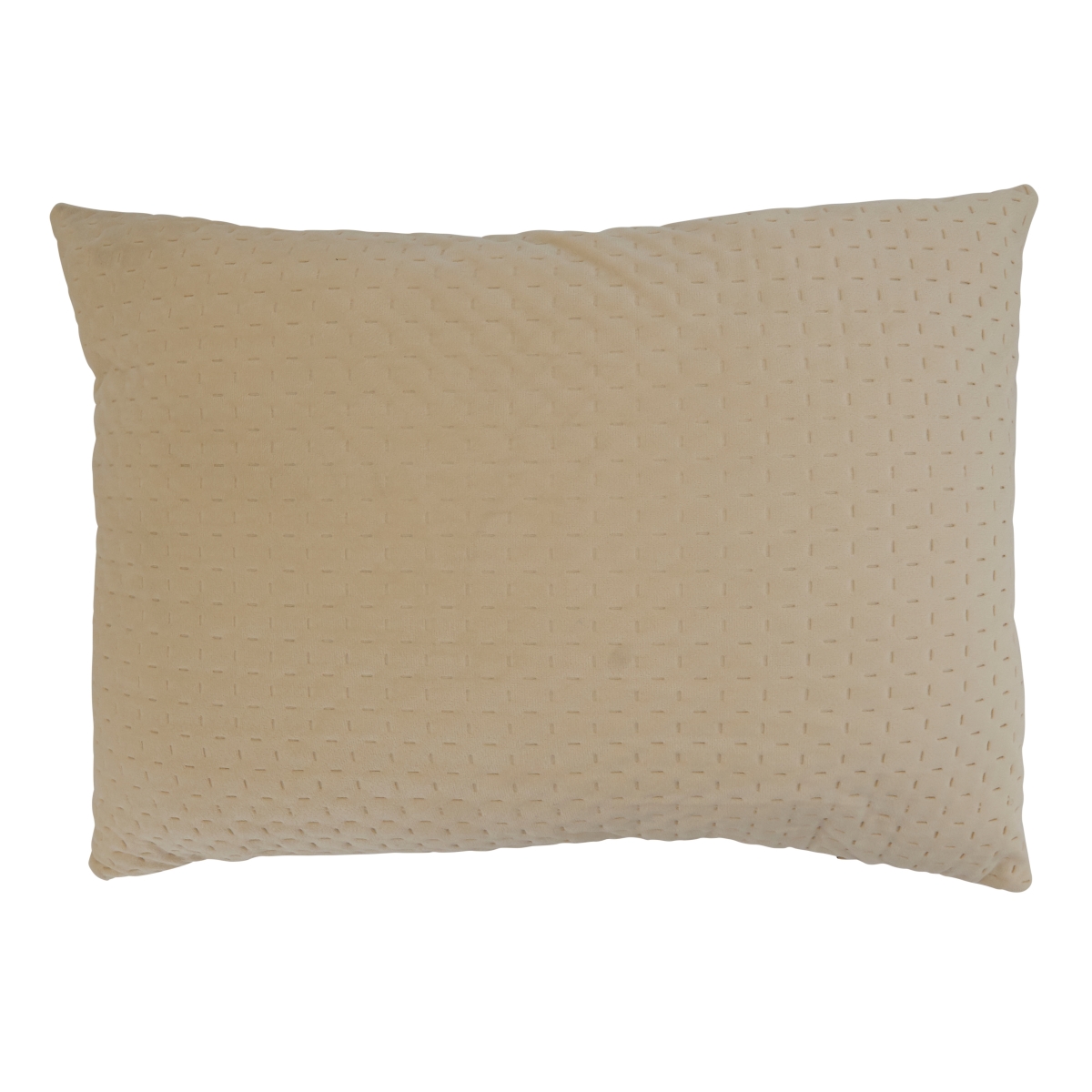9036.N1420B 14 x 20 in. Pinsonic Velvet Poly-Fillied Throw Pillow, Natural