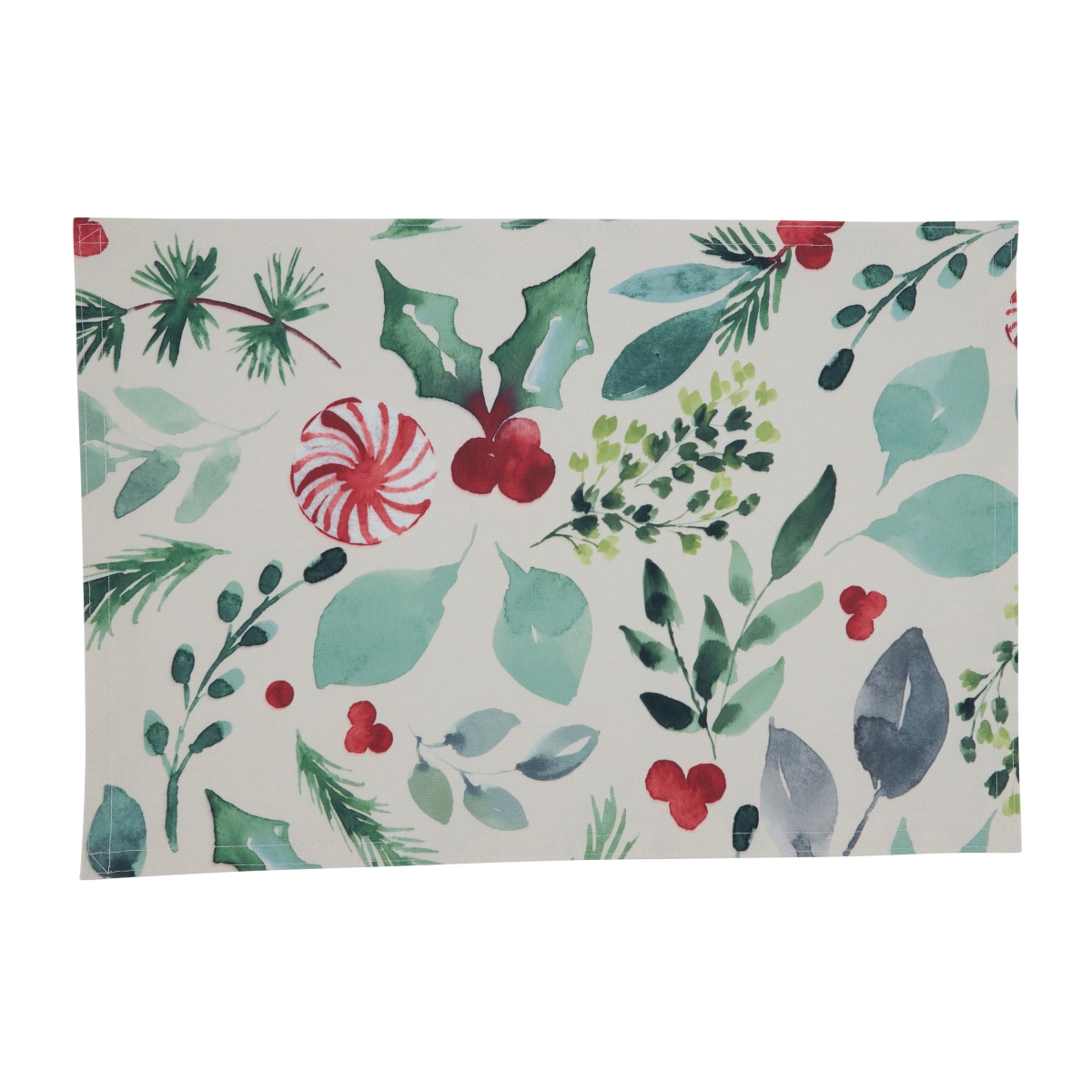 Picture of Saro Lifestyle 2121.M1319B 13 x 19 in. Oblong Christmas Foliage & Candy Canes Placemats - Set of 4
