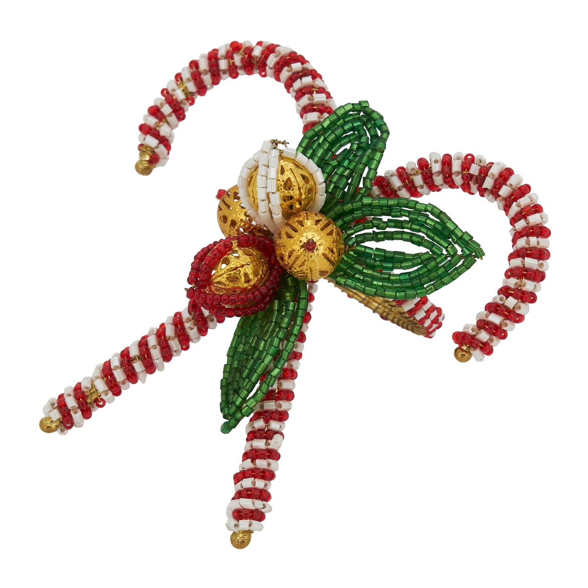 Picture of Saro Lifestyle NR320.RW Candy Cane Napkin Rings - Set of 4