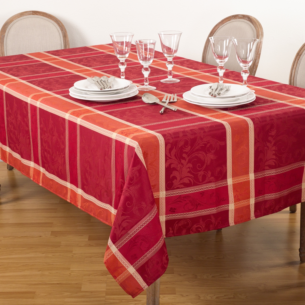Picture of Saro Lifestyle 3005.M5070B 50 x 70 in. Plaid Design Autumn Fall Season Tablecloth