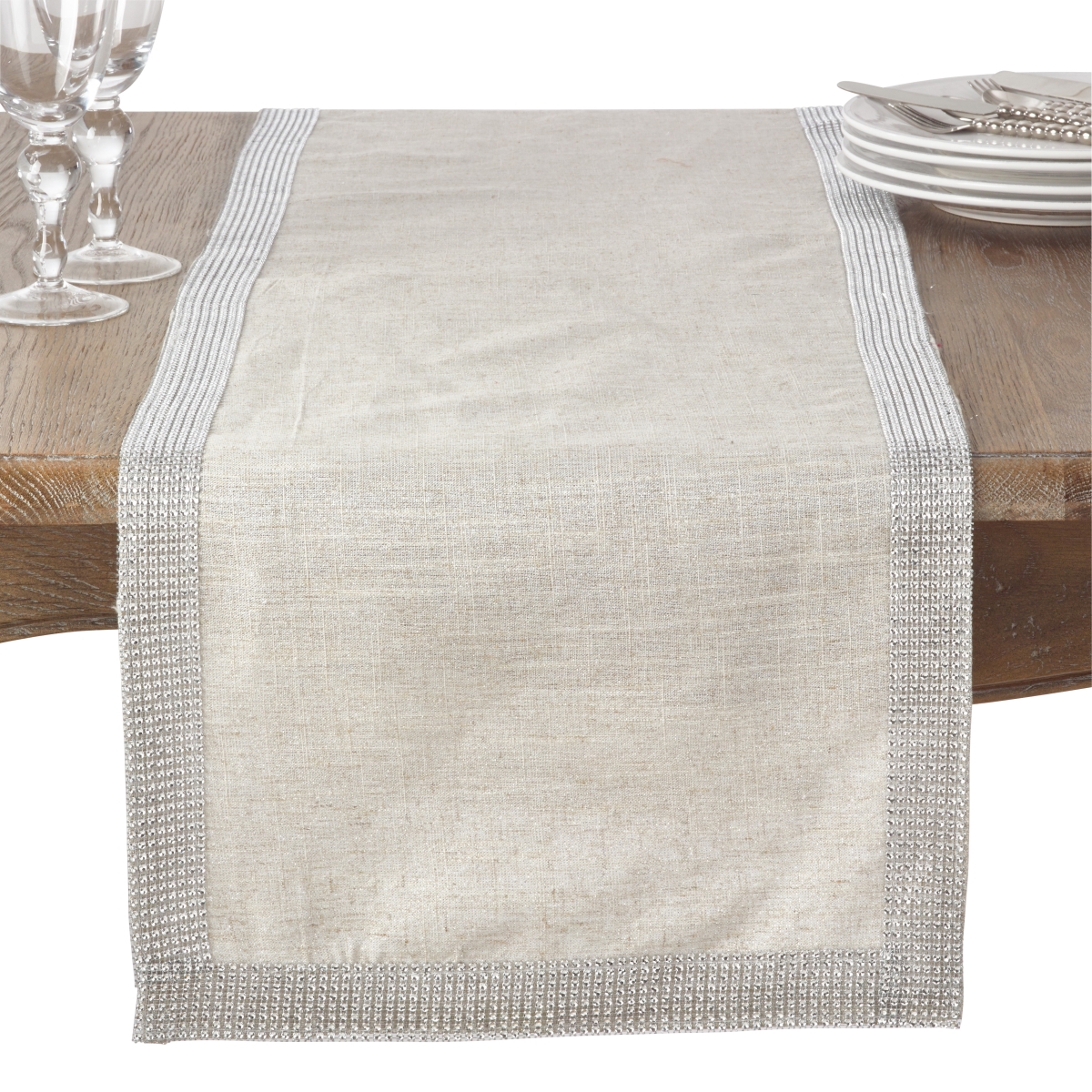 Picture of Saro Lifestyle 315.S1654B 16 x 54 in. Studded Design Table Runner