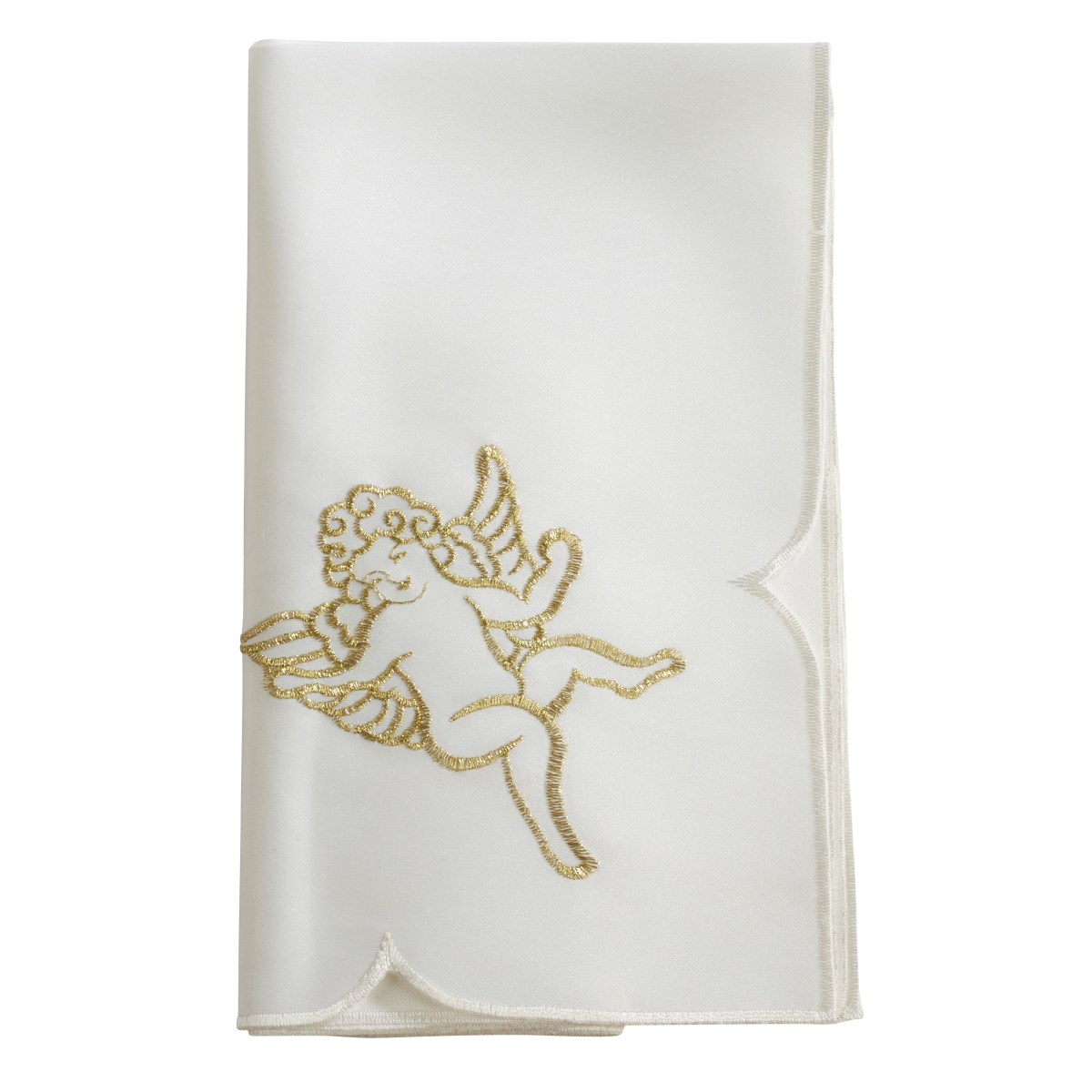 Picture of Saro Lifestyle 412.I20S 20 in. Embroidered Cupid Design Napkin, Ivory - Set of 4