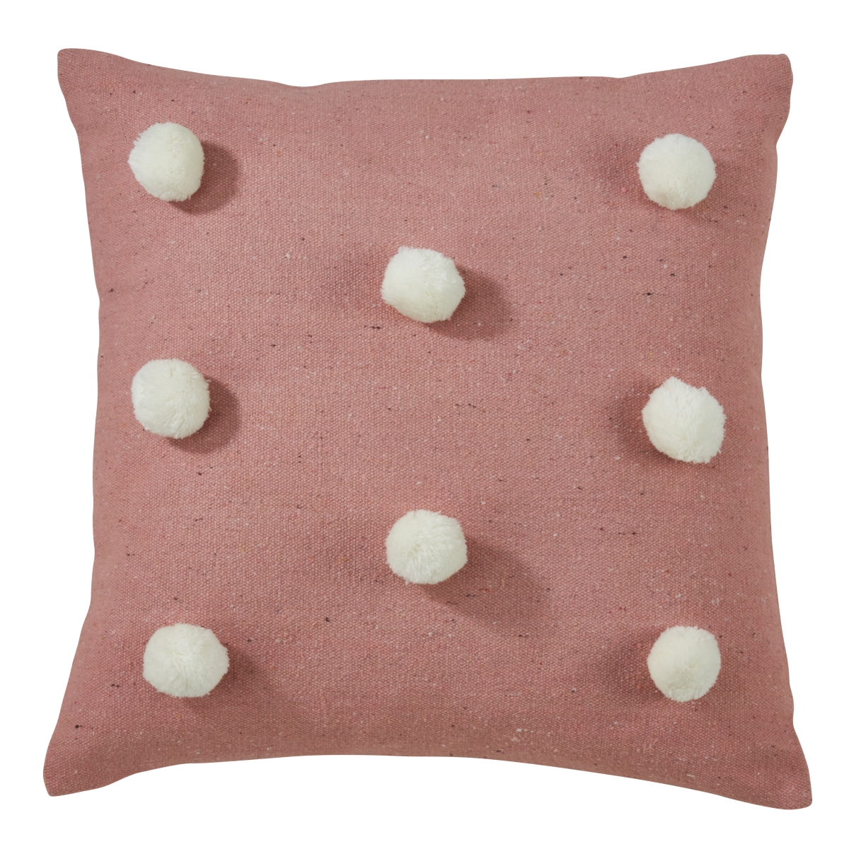 1238.P22SC 22 in. Pom Pom Throw Pillow Cover, Pink -  SARO Lifestyle