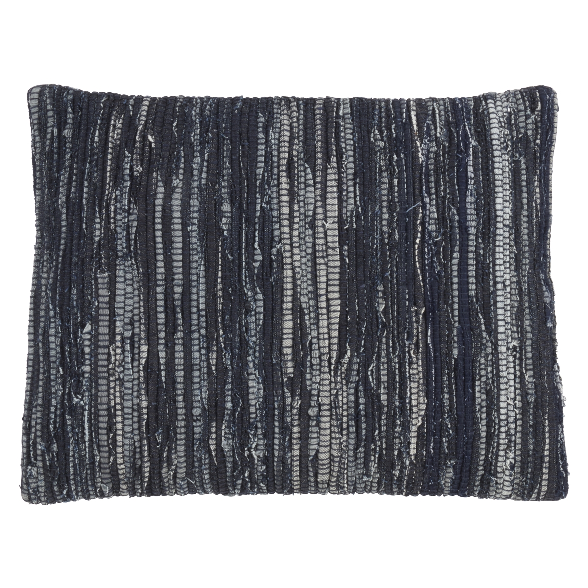 16 x 23 in. Denim Chindi Poly Filled Throw Pillow, Navy Blue