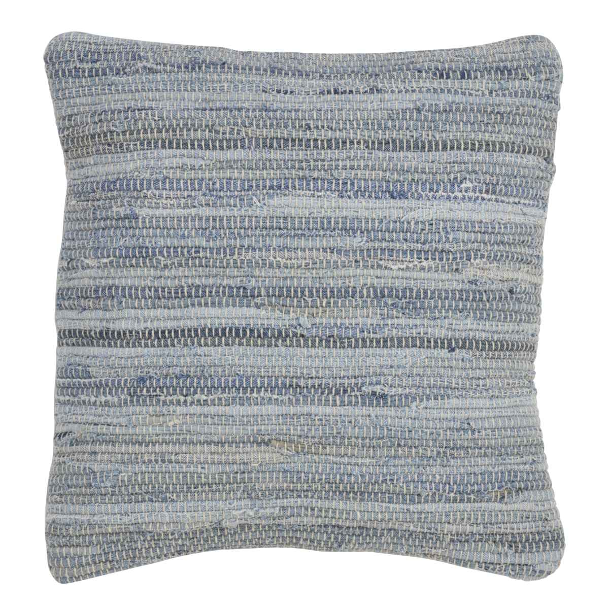 919.DN20SP 20 in. Denim Chindi Poly Filled Throw Pillow, Denim