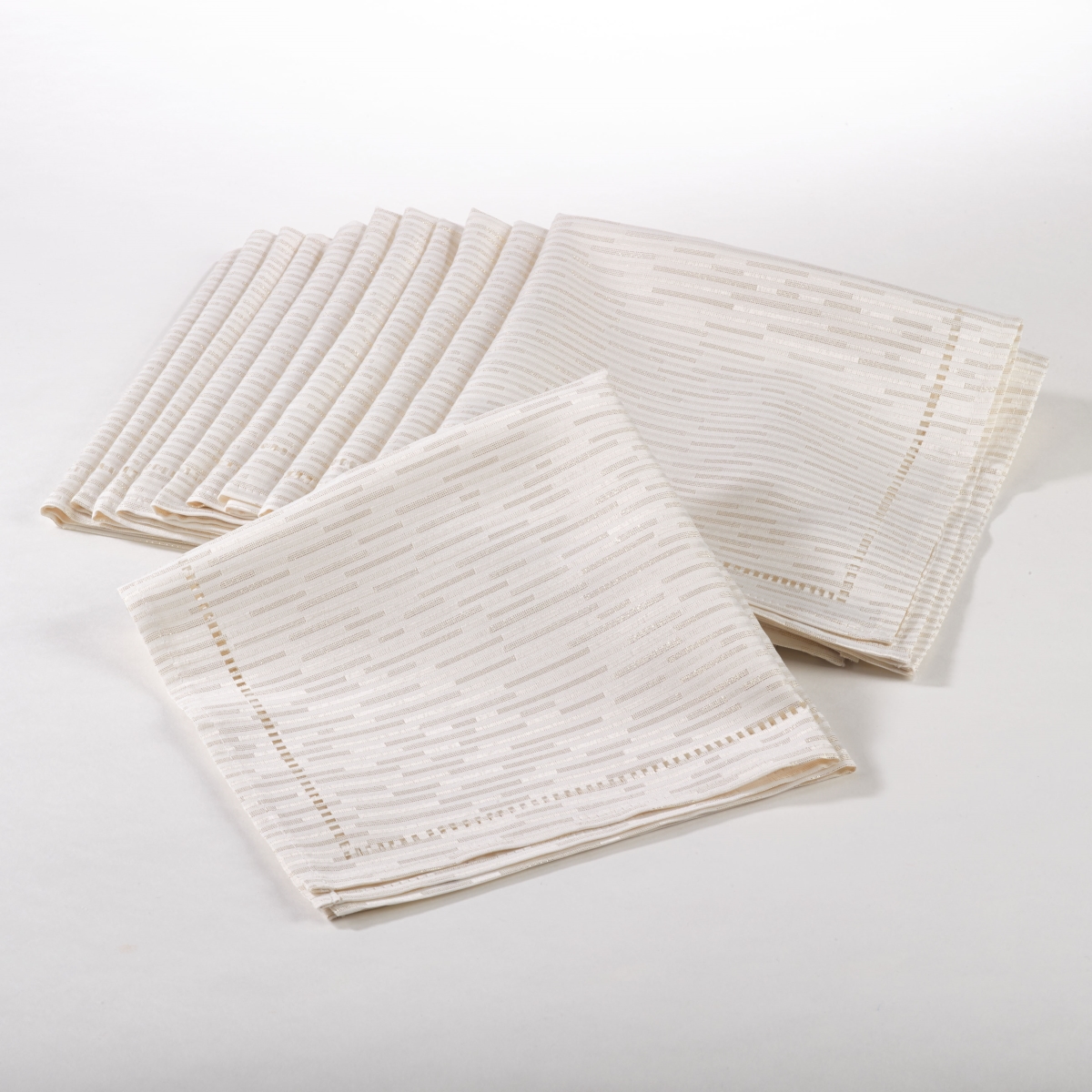 Picture of Saro Lifestyle 4009.I20S 20 in. Table Napkins with Hemstitched Design, Ivory - Set of 12
