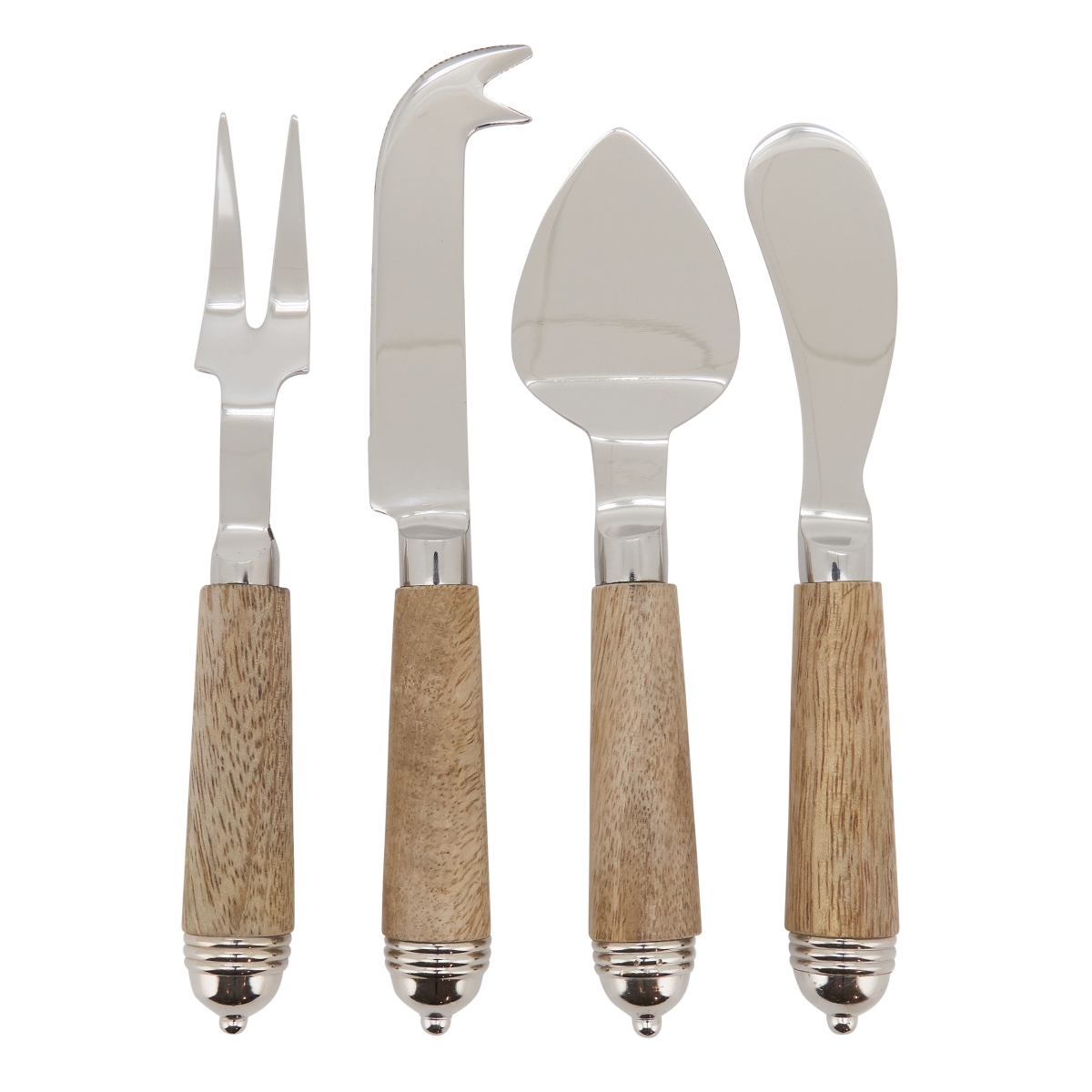 Picture of Saro Lifestyle SP361.E Natural Bark Wood Style Handle Cheese Knife Cutlery - Set of 4