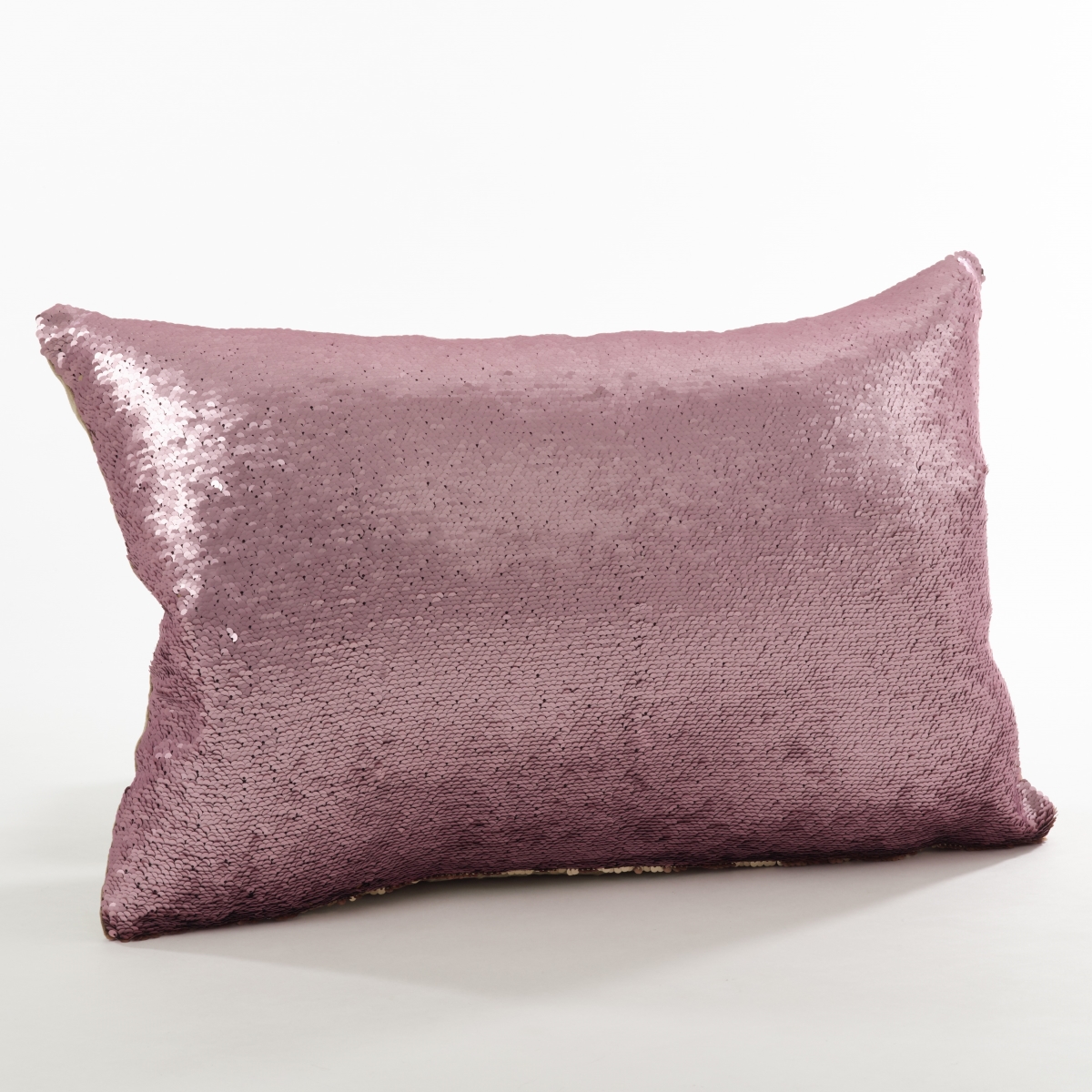 Saro 618.EG1624B Reversible Sequin Mermaid Poly Filled Throw Pillow - Eggplant - 16 in. x 24 in.