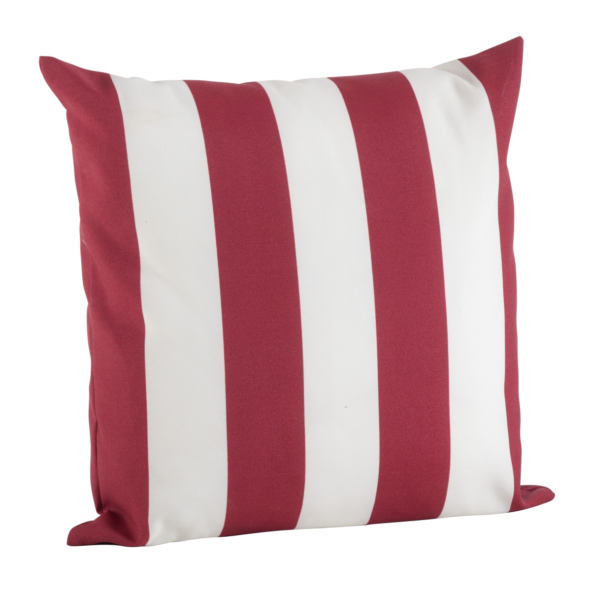 17 in. Stripe Indoor & Outdoor Poly Filled Throw Pillow, Red