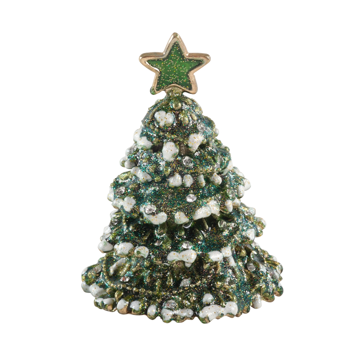 2 x 2 x 3.3 in. Bejeweled Christmas Tree Storage Box