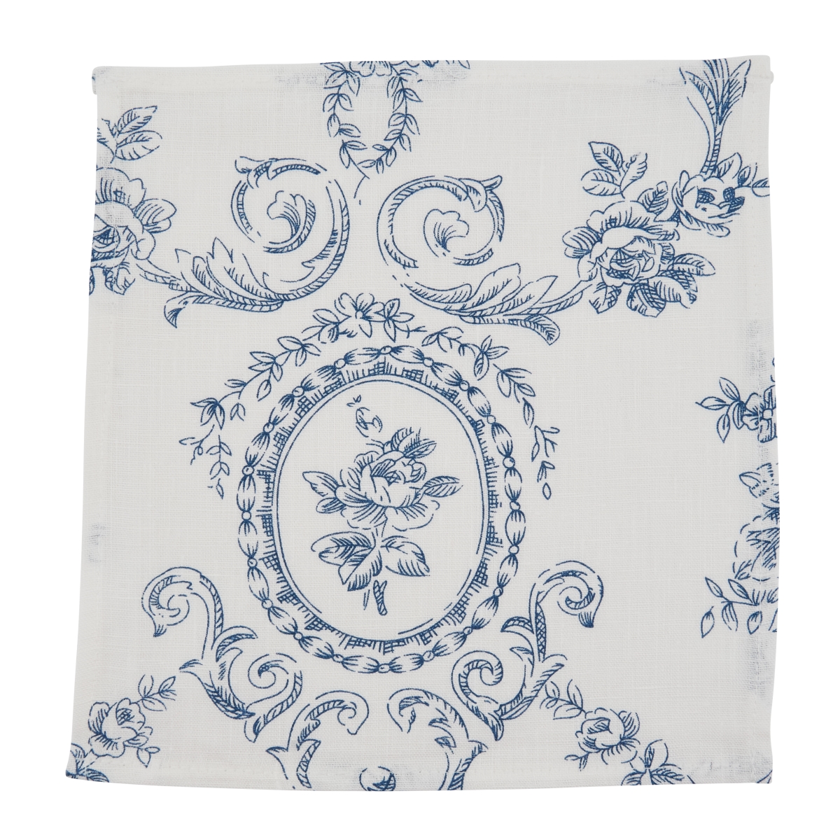 Picture of Saro Lifestyle 1162.IN9S Floral Finish Coasters, Ivory - Set of 4