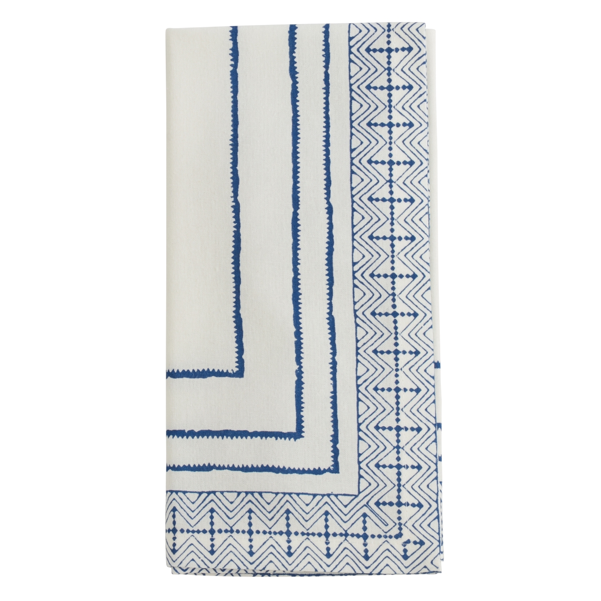 Picture of Saro Lifestyle 8766.IN20S 20 in. Hand Block Print Napkins, Ivory - Set of 4
