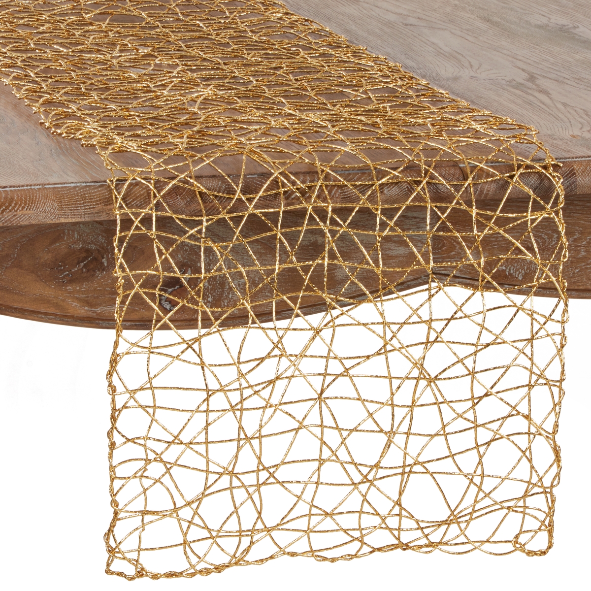Picture of Saro Lifestyle 616.GL1672B 16 x 72 in. Contempo Nest Table Runner, Gold