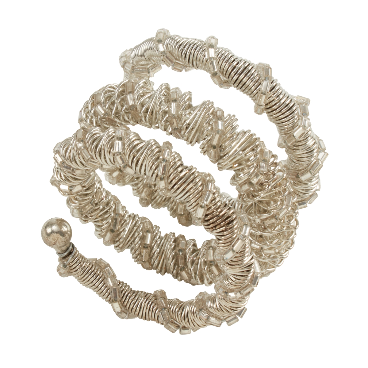 Picture of Saro Lifestyle NR328.S Spiral Napkin Rings, Silver - Set of 4