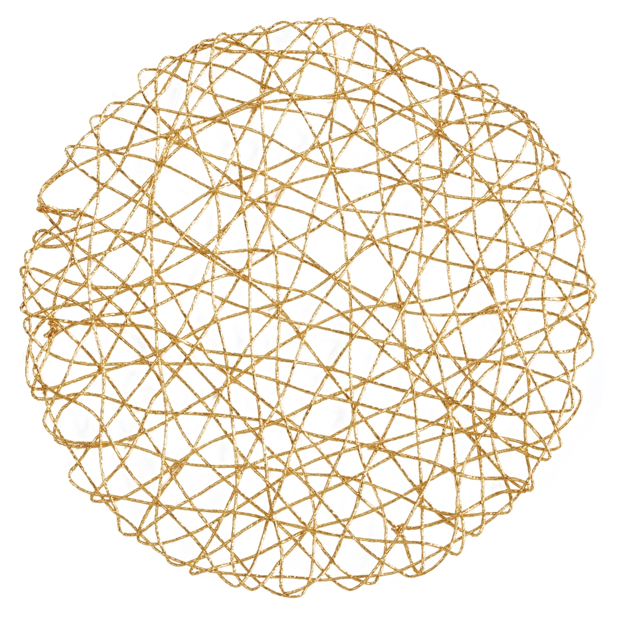 15 in. Wire Nest Placemats, Gold - Set of 4
