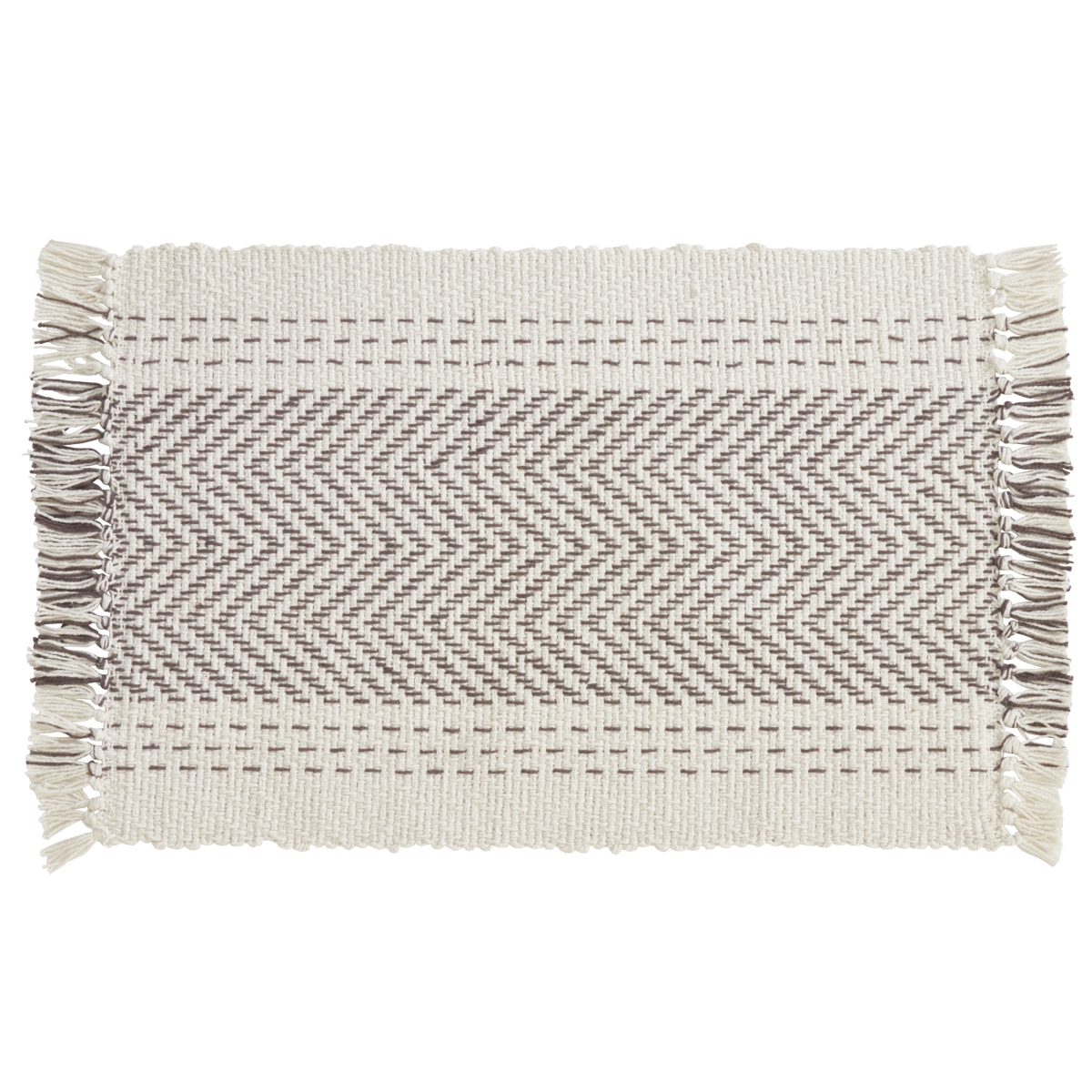 Picture of Saro Lifestyle 1229.GY1319B 13 x 19 in. Kantha Stitch Placemats, Gray - Set of 4