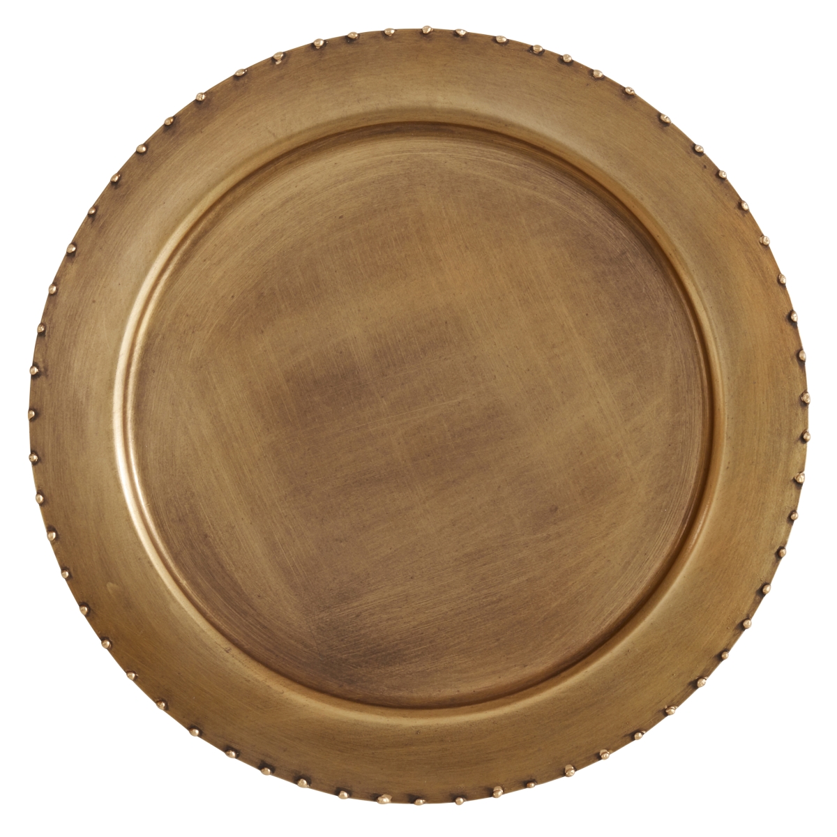 Picture of Saro Lifestyle CH484.GL13R 13 in. Dot Rim Charger Plates, Gold - Set of 4