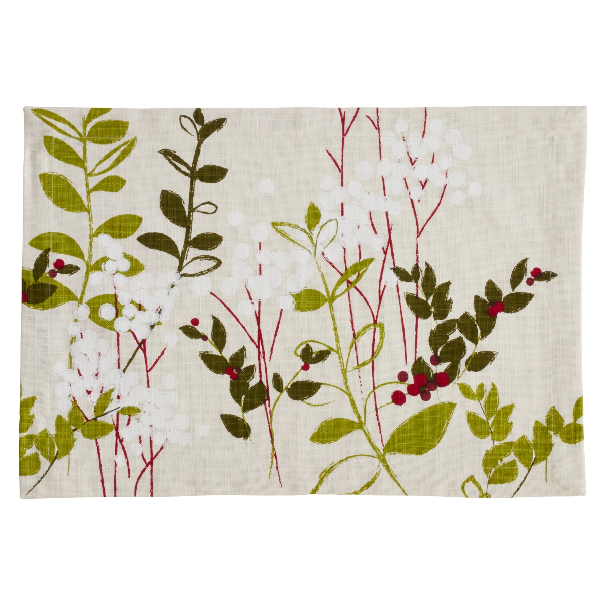 Picture of Saro Lifestyle 534.N1420B Holiday Botanical Print Placemats - Set of 4