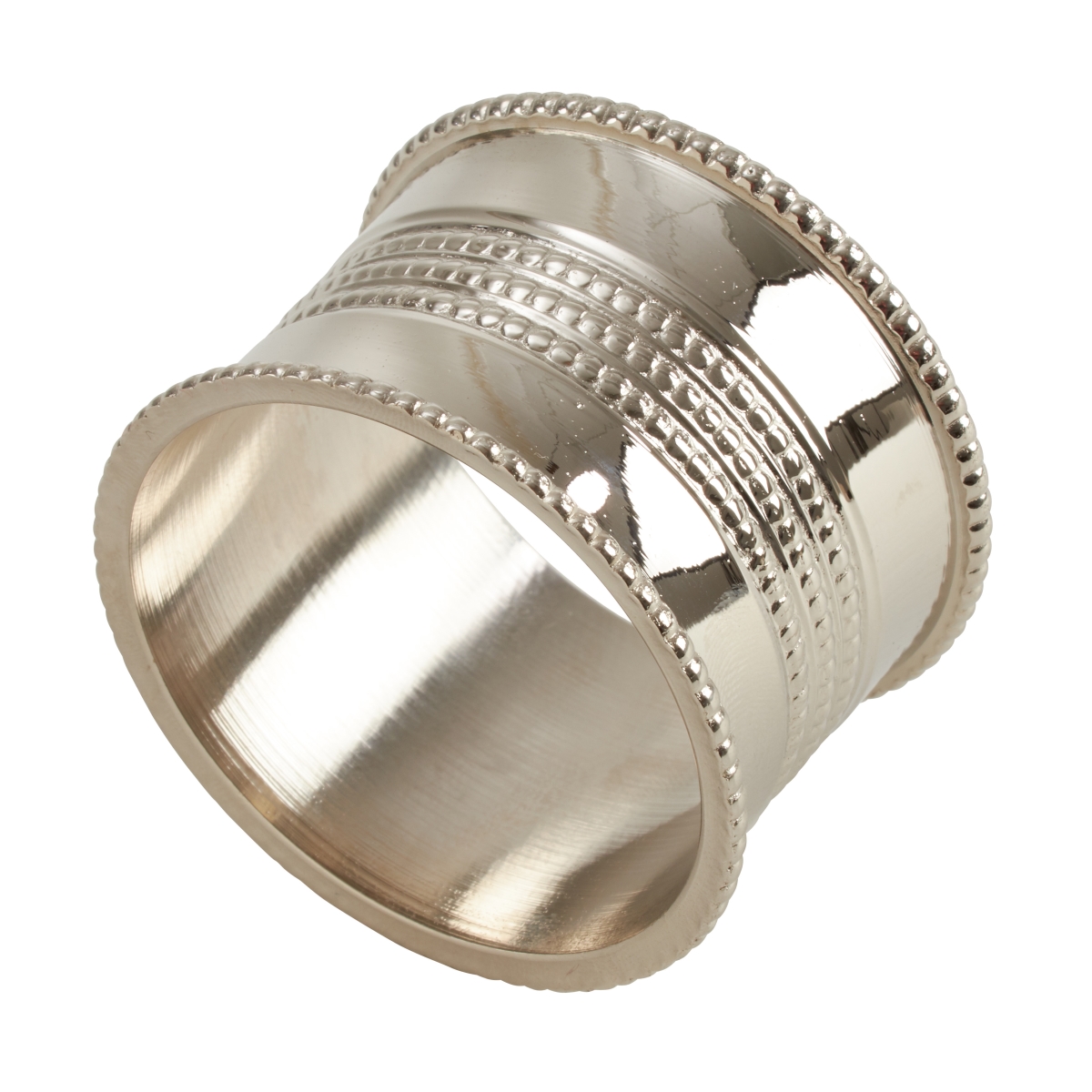 1.75 x 1.25 in. Dotted Design Napkin Rings, Silver - Set of 4 -  CookHouse, CO3197680