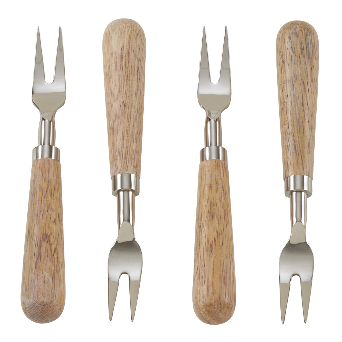 Picture of Saro Lifestyle SP229.N Cocktail Fork Set with Wooden Design - 4 Piece