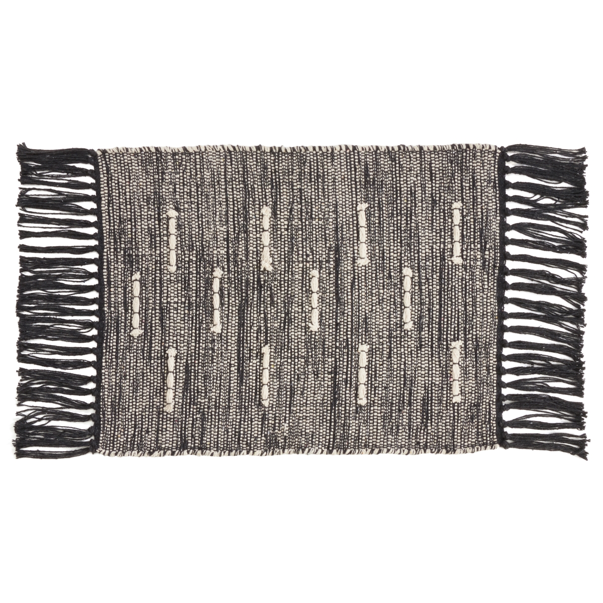 Picture of Saro Lifestyle 8389.BK1420B 14 x 20 in. Dashed Stitch Placemats, Black - Set of 4
