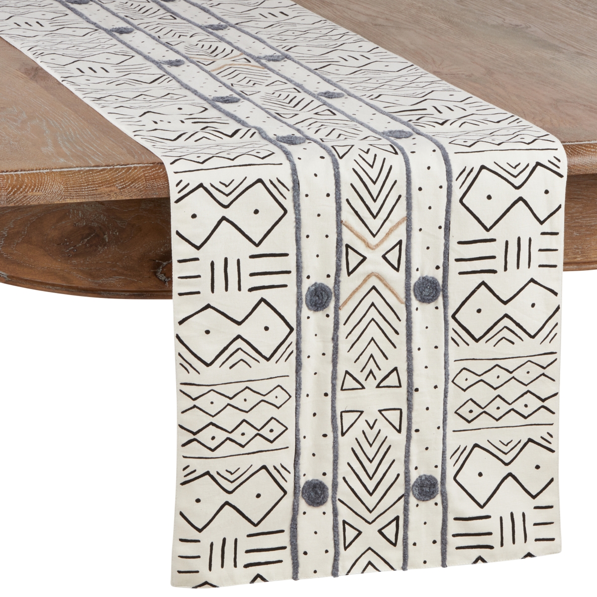 Picture of Saro Lifestyle 662.W1690B Mud Cloth Table Runner