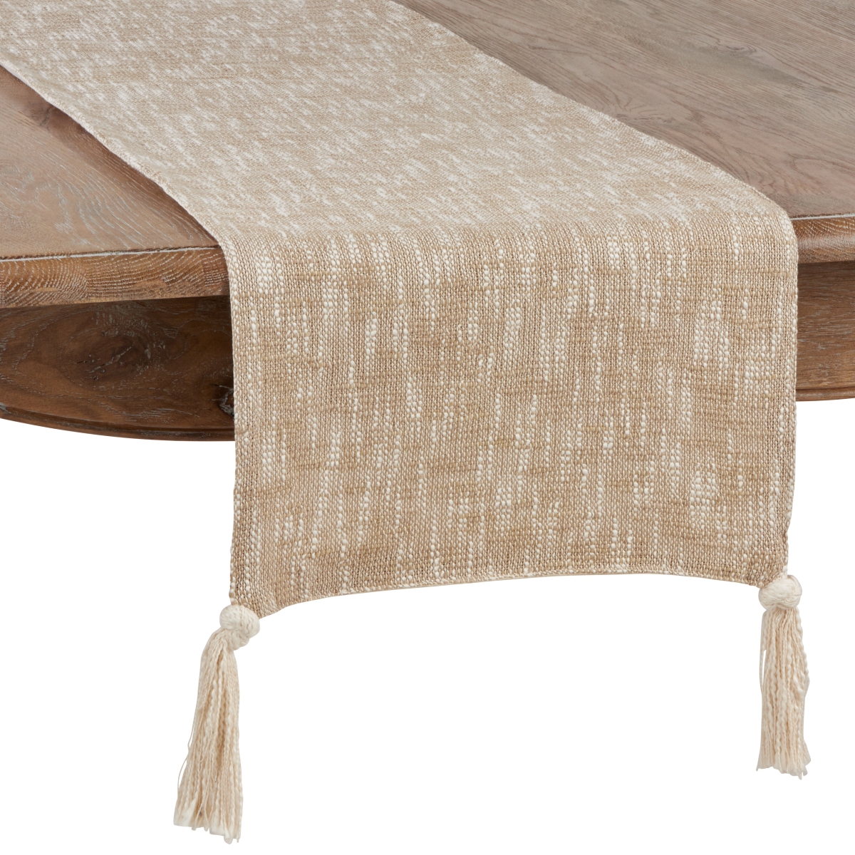 Picture of Saro Lifestyle 329.N1672B 16 x 72 in. Solid Tasseled Table Runner, Natural