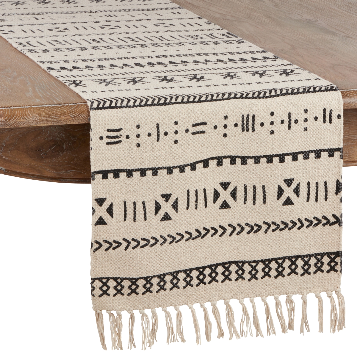 Picture of Saro Lifestyle 7272.N1672B 16 x 72 in. Mud Cloth Table Runner, Natural