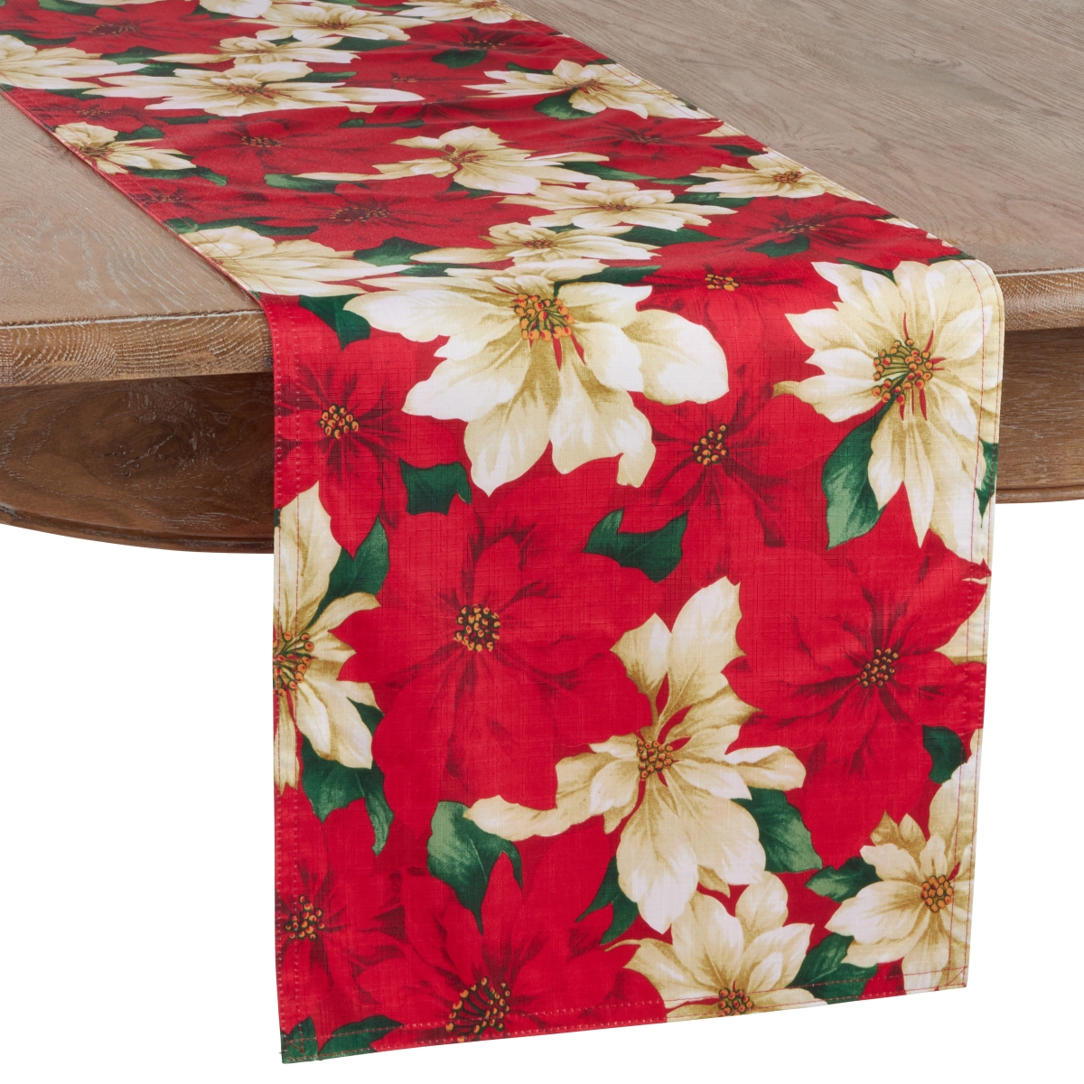 Picture of Saro Lifestyle 6212.M16108B 16 x 108 in. Poinsettia Design Table Runner