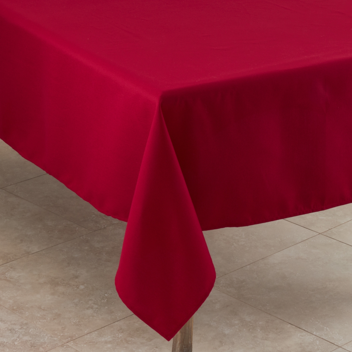 72 in. Casual Design Everyday Tablecloth, Red - Square
